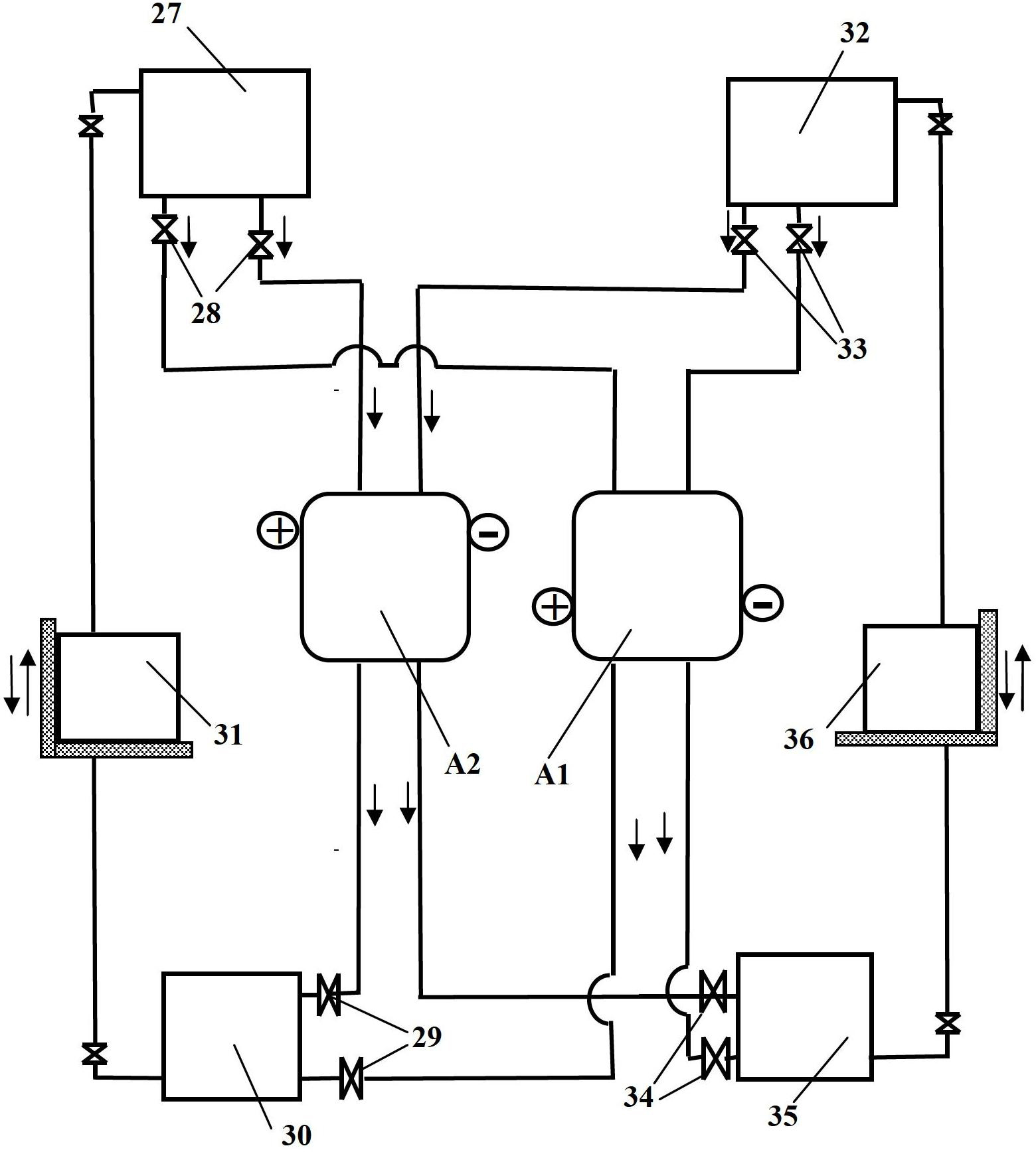 Pump-free lithium ion flow battery and preparation method of electrode suspension solution