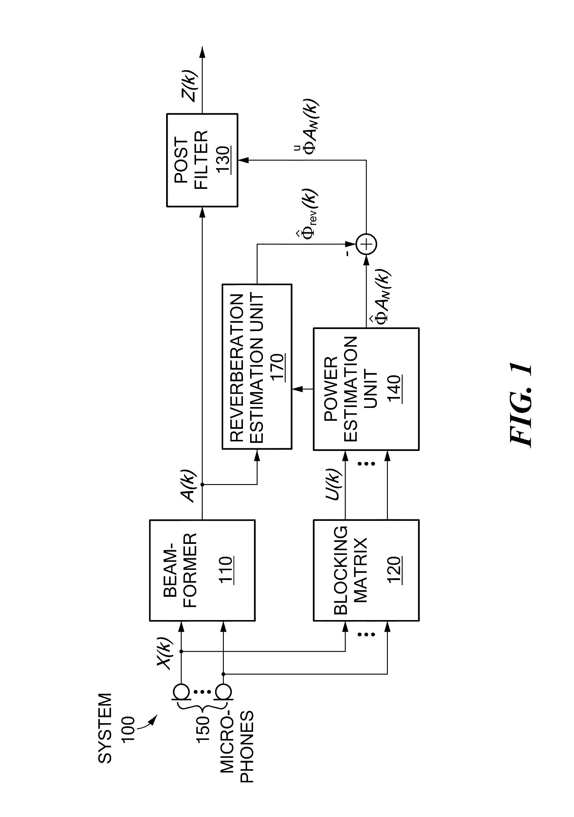 Method for Determining a Signal Component for Reducing Noise in an Input Signal