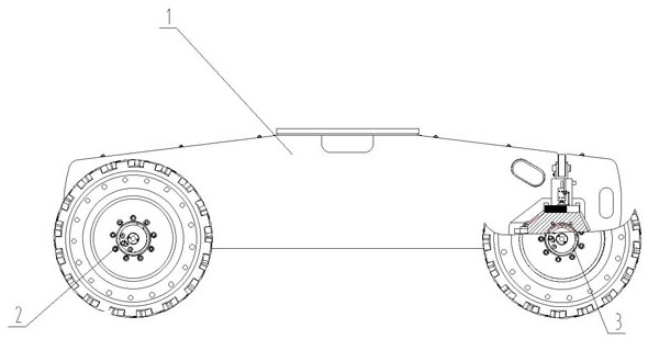 Hydraulic full-time floating control system and control method of boom type aerial work platform