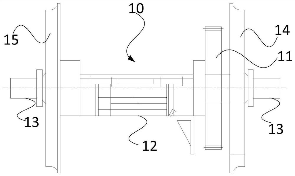 Wheel set flaw detection device