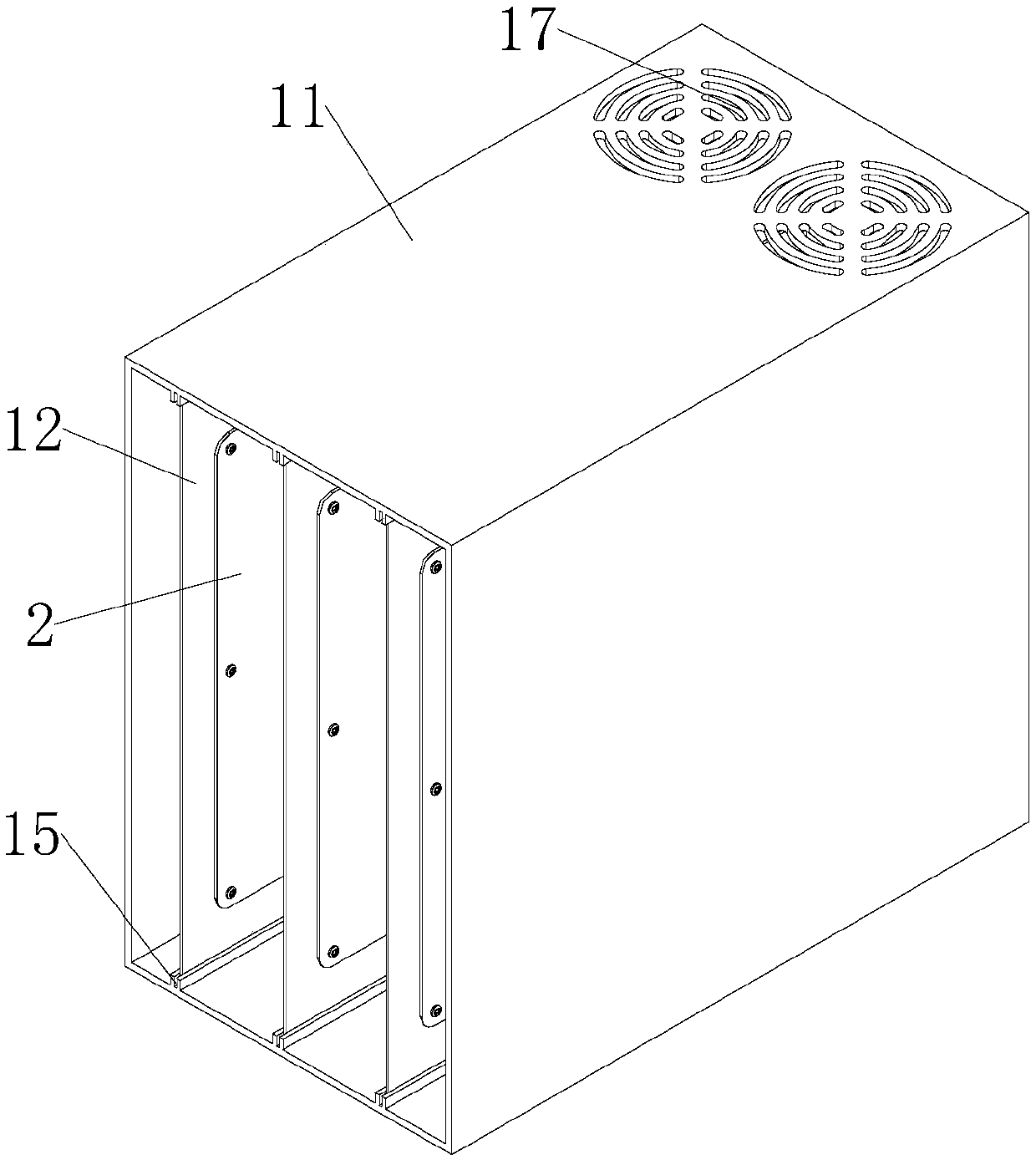 Circuit board air-cooled heat radiation device