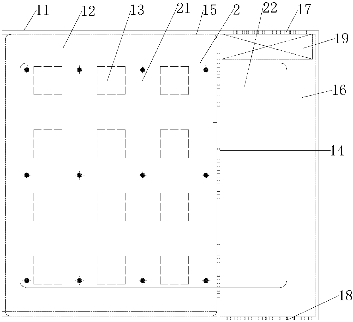 Circuit board air-cooled heat radiation device