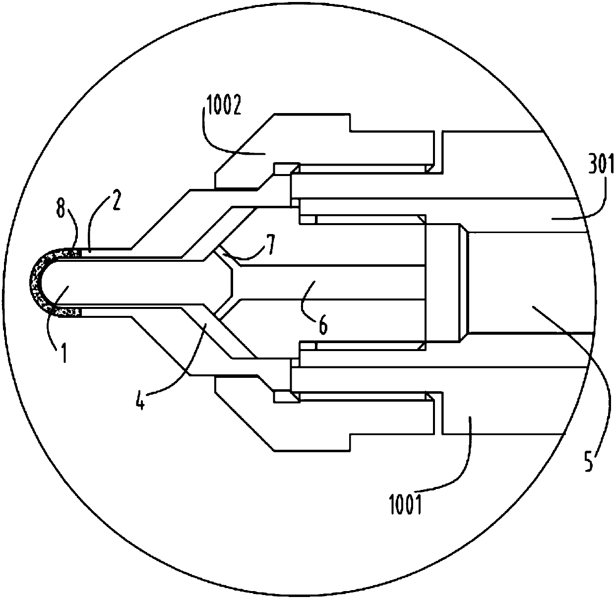 A magnetic-gas composite fluid grinding head device