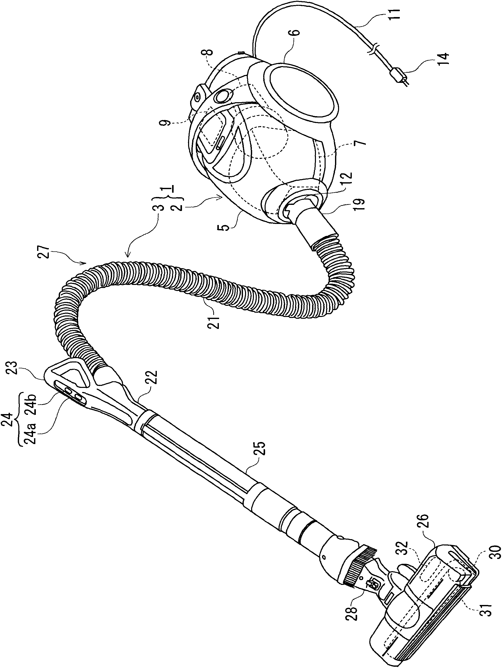 Vacuum cleaner soft pipe component and vacuum cleaner