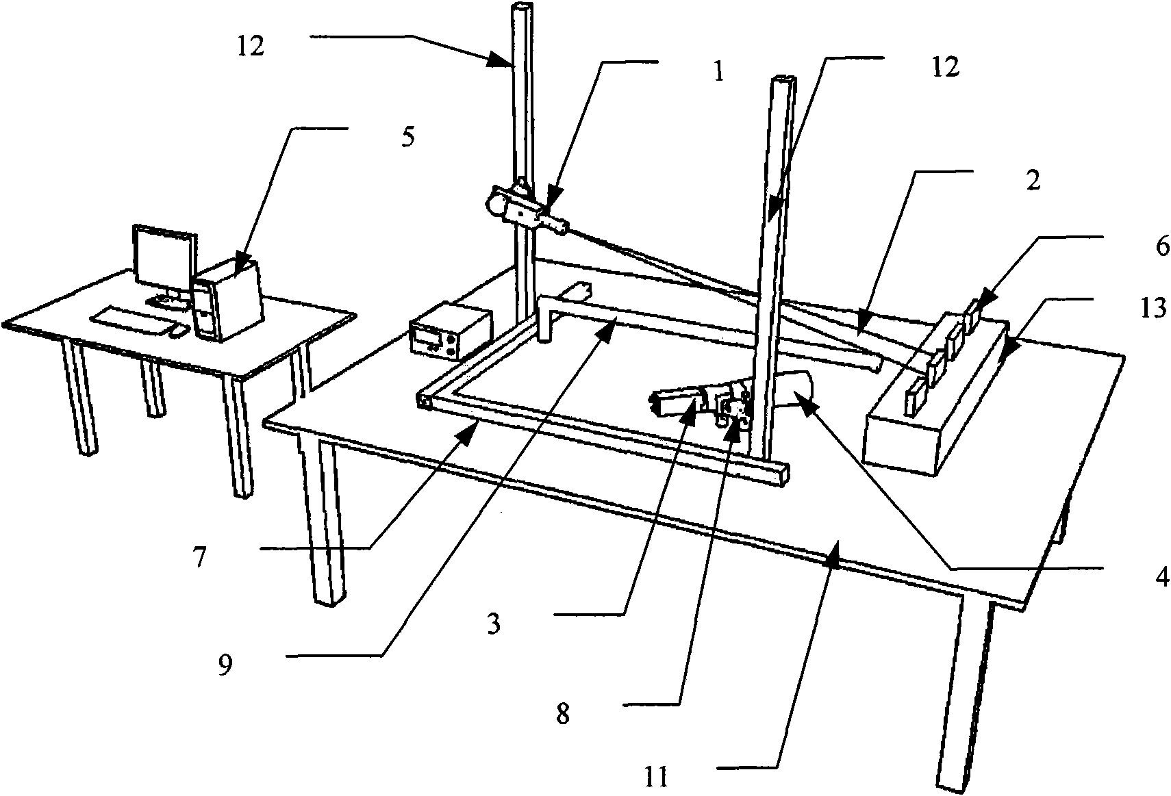 Non-contact dynamic profile measuring method and measuring device