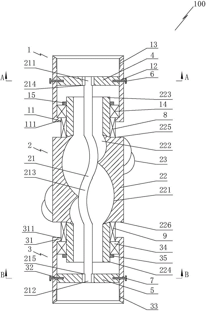 Near-bit local pressure reduction short joint