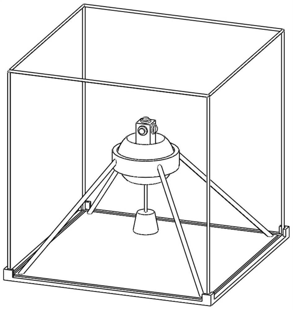 A device and system for monitoring spatial displacement in rock and soil based on image recognition