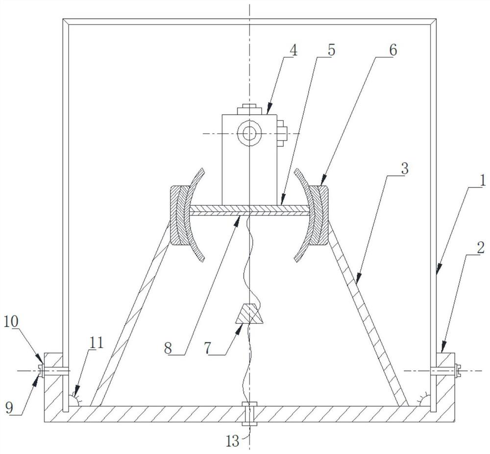 A device and system for monitoring spatial displacement in rock and soil based on image recognition