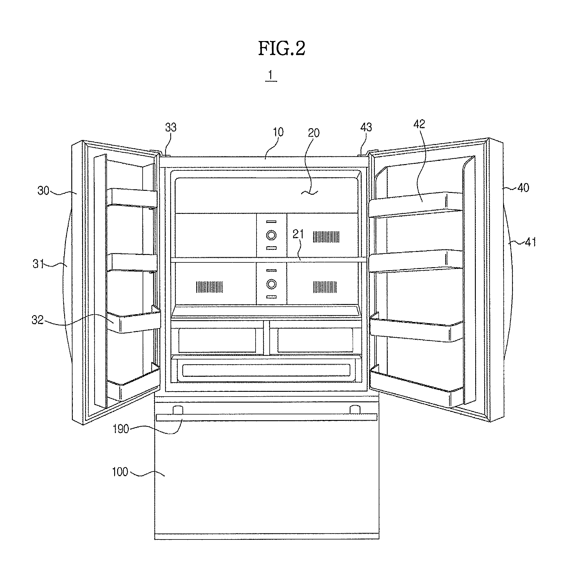 Refrigerator and method of manufacturing door thereof