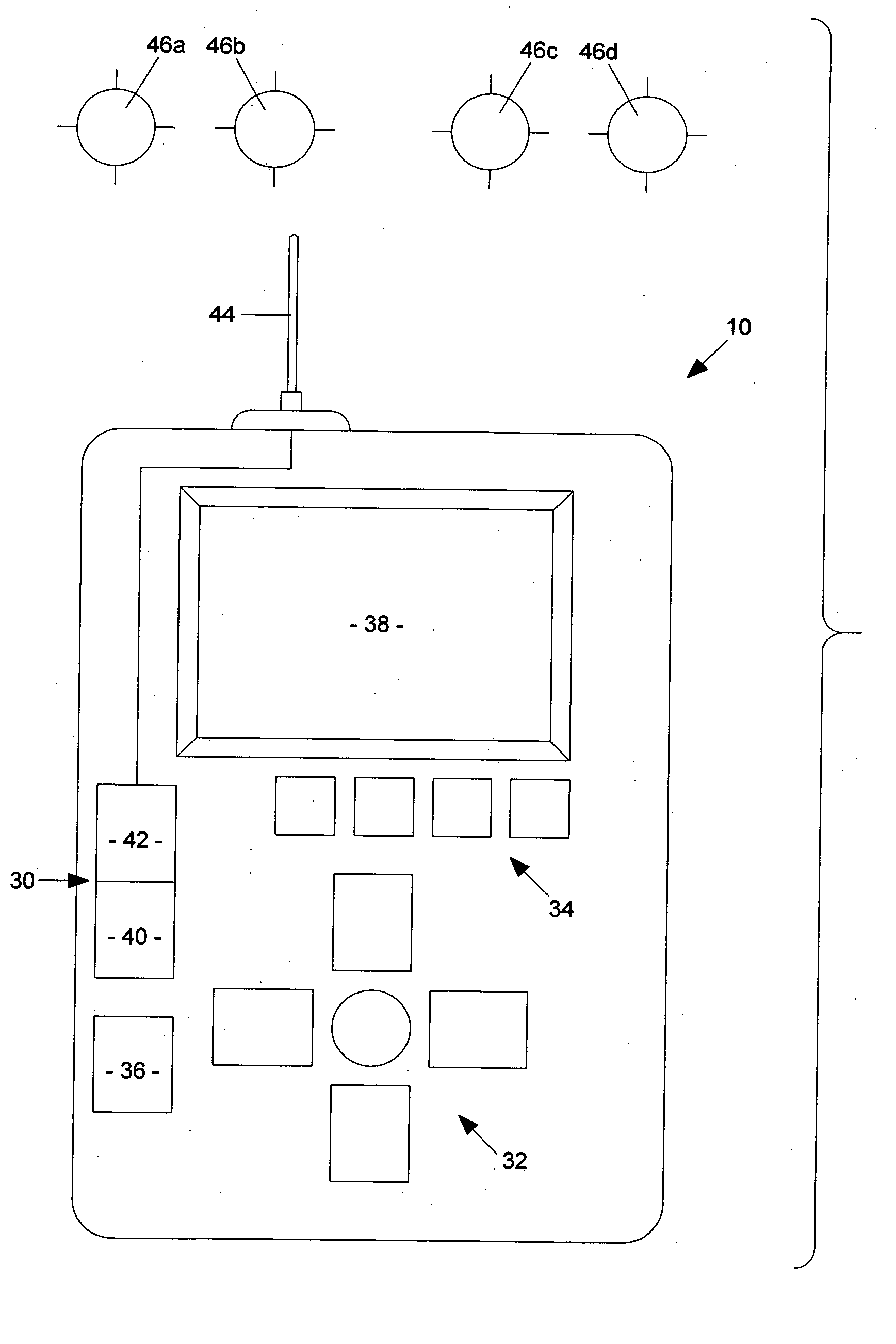 GPS device and method for layered display of elements