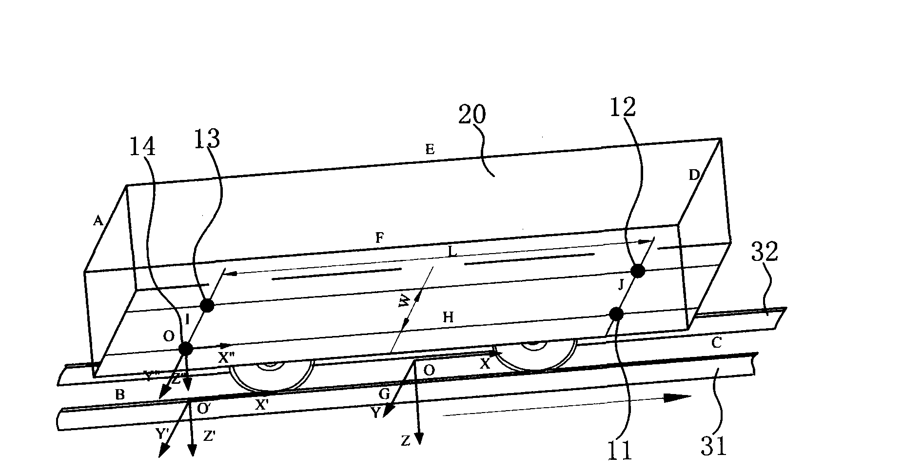 Railway locomotive and vehicle operating attitude measurement system