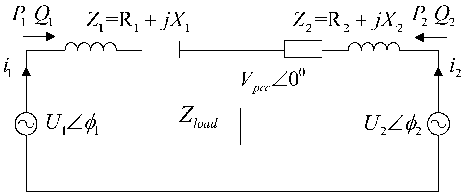 Virtual inductive reactance regulator and control method for realizing reactive power equalization of parallel inverter