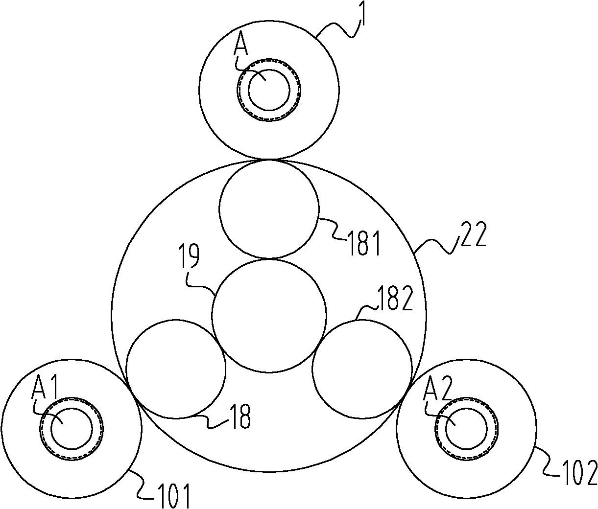 Electric drive earthmover travelling driving device