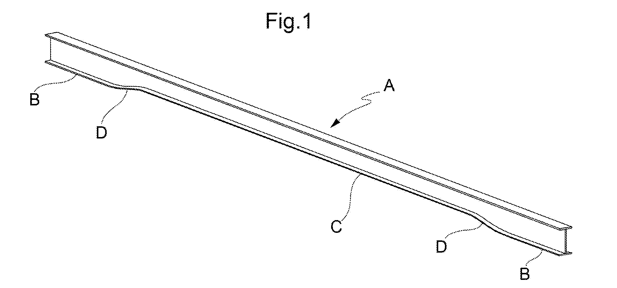 Method of manufacturing spars, longerons and fuselage beams having a variable h cross-section