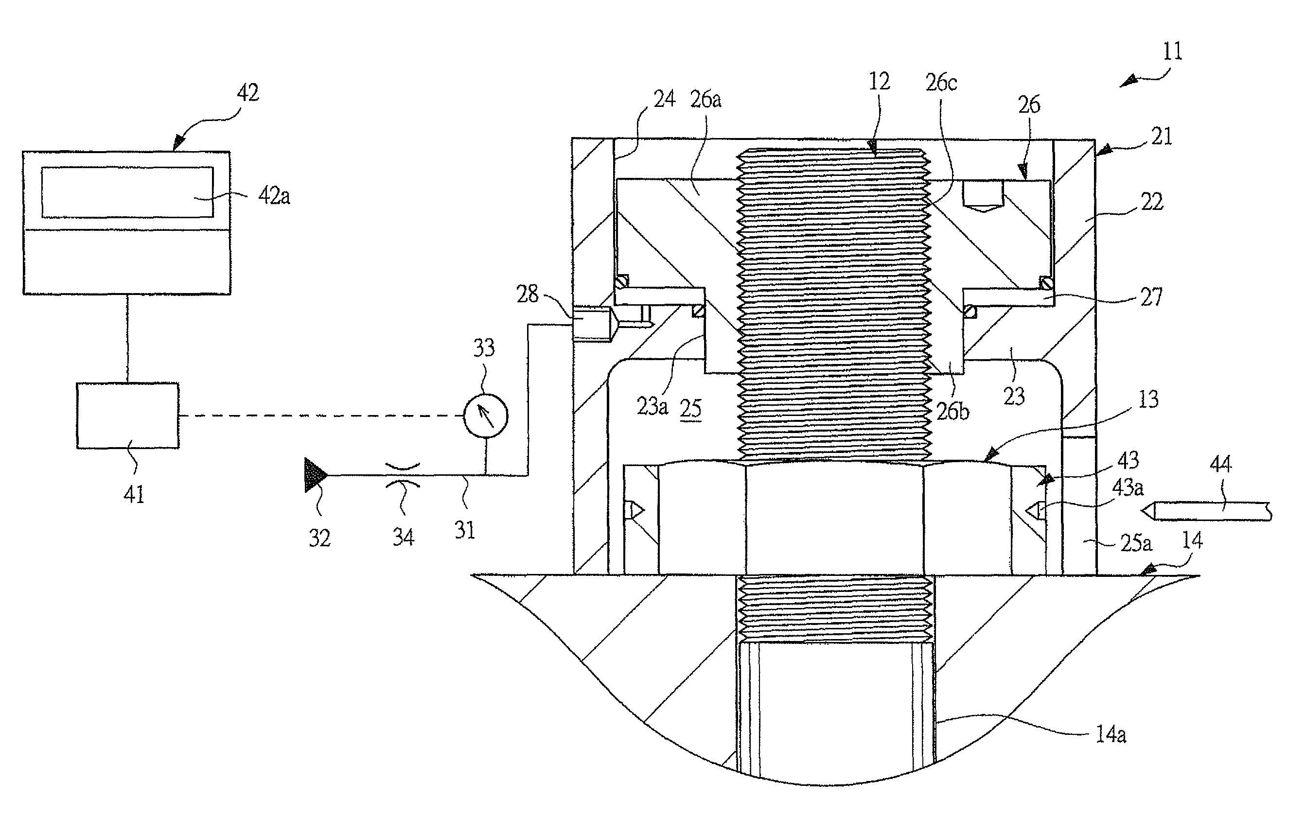 Method of measuring axial force of bolt and instrument for measuring axial force of bolt