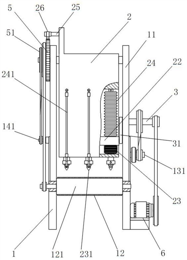 A plywood forming machine