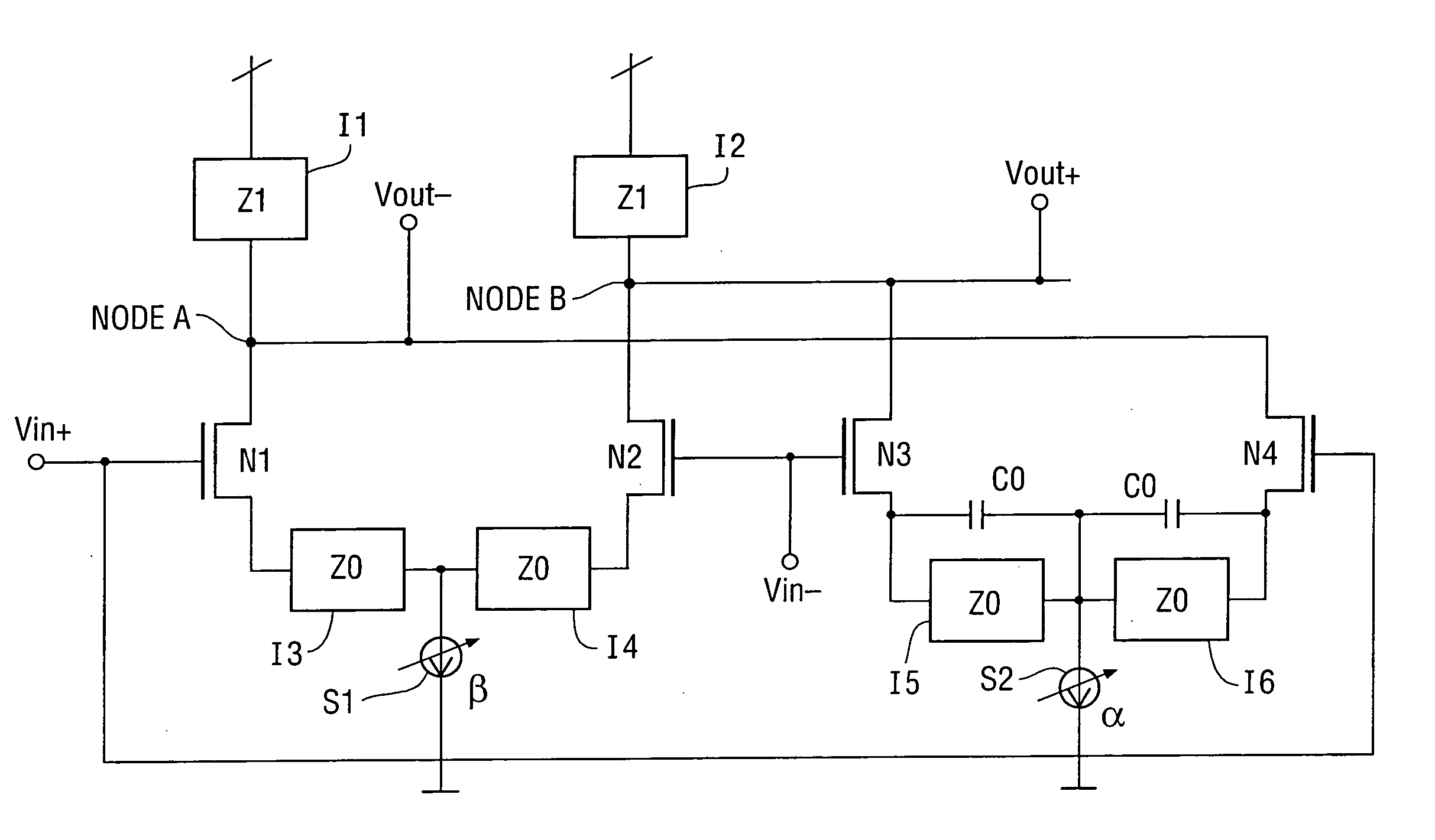 Equalizer with controllably weighted parallel high pass and low pass filters and receiver including such an equalizer