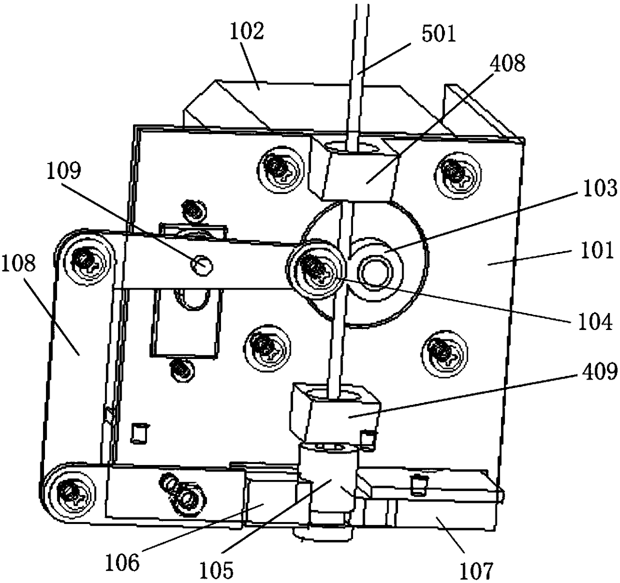 A 3D printer with a multi-nozzle automatic switching system