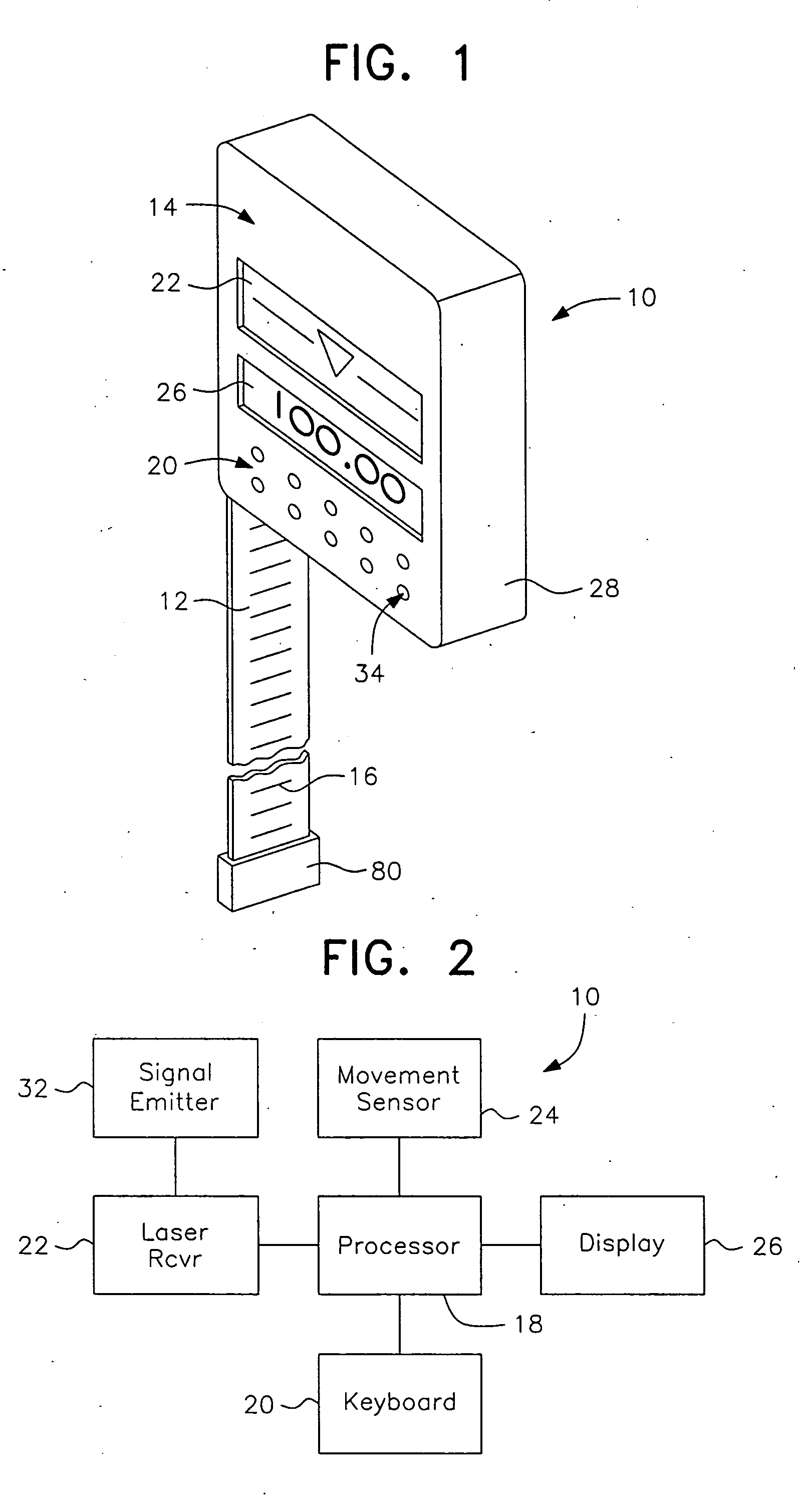 Direct reading stadia rod for use with laser level