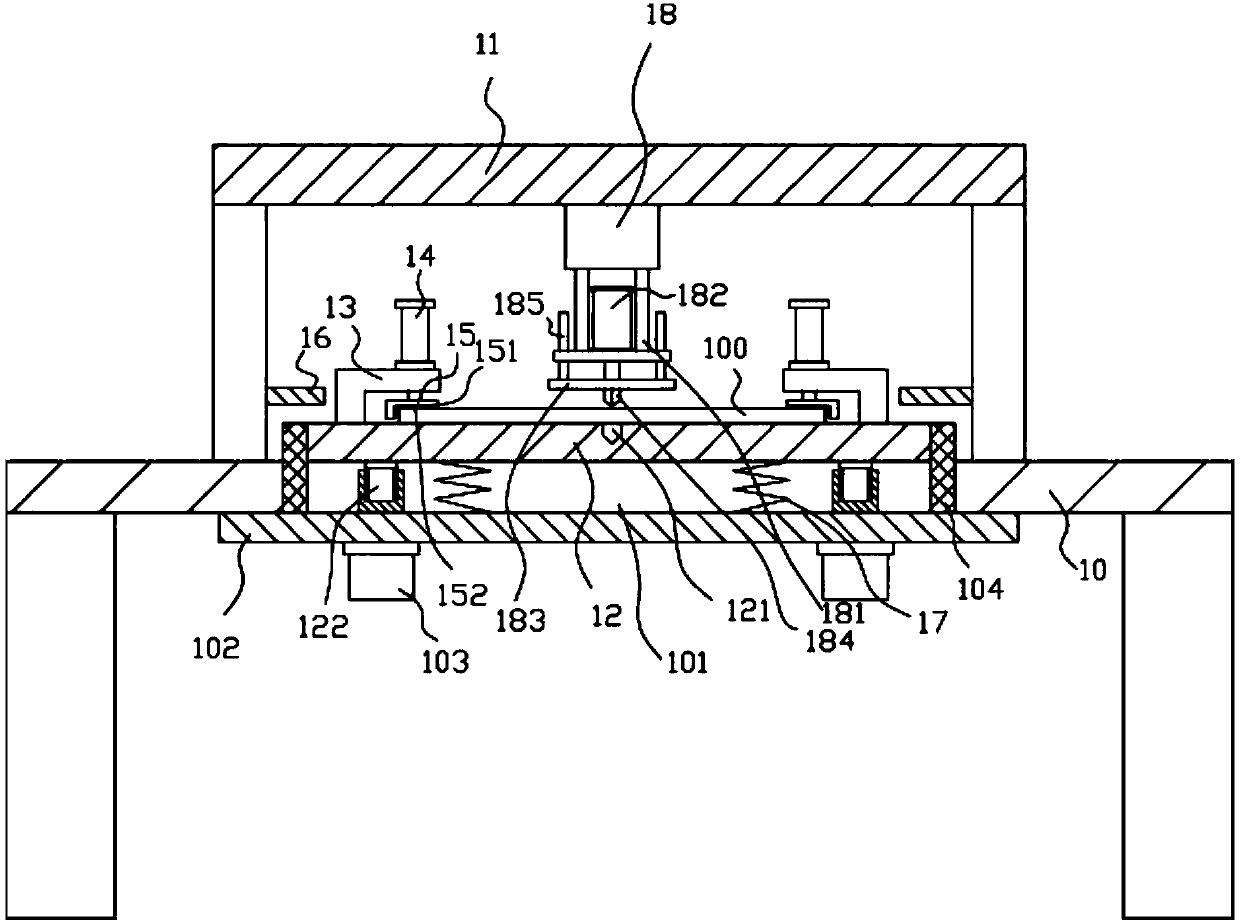 Simple metal plate punching mechanism