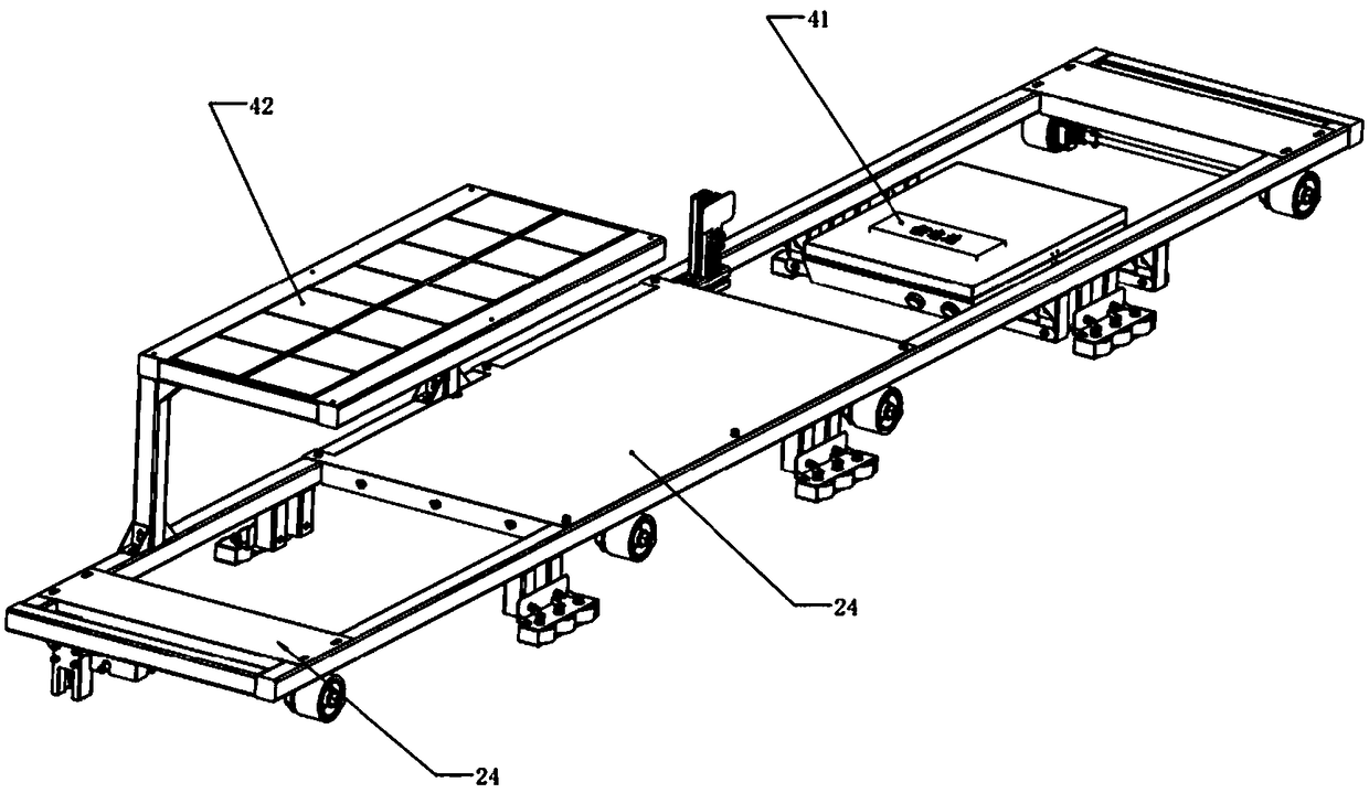 Color steel tile roof photovoltaic array operation and maintenance robot support system