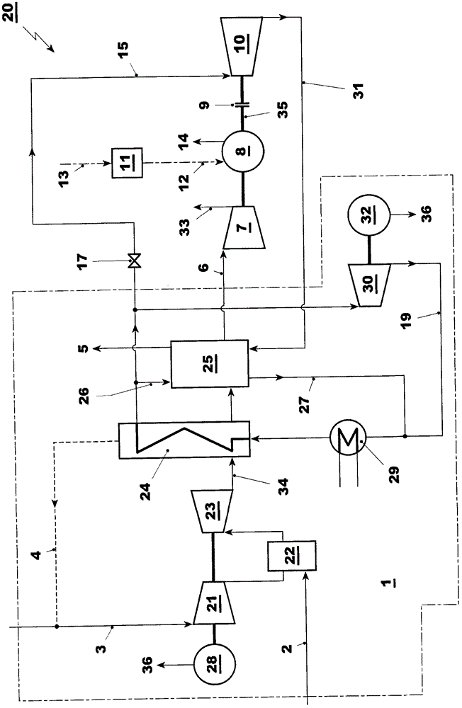 Power generation plant with co2 capture and compression