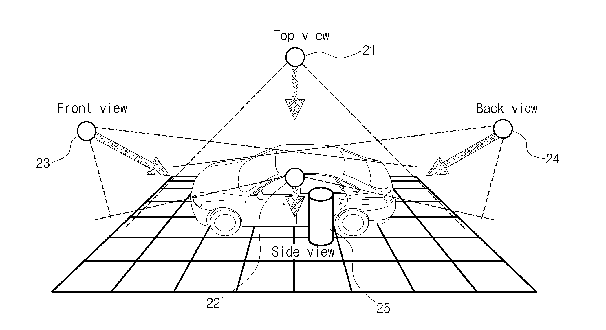 System for displaying views of vehicle and its surroundings