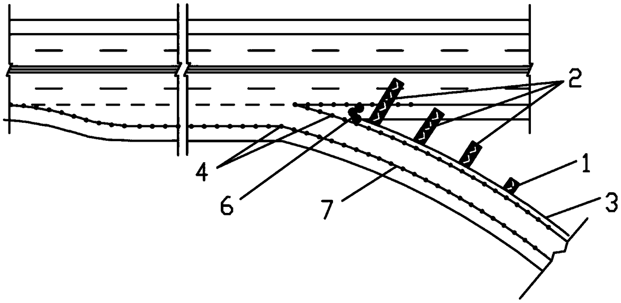 Highway exit downgrade ramp inducing system and design method