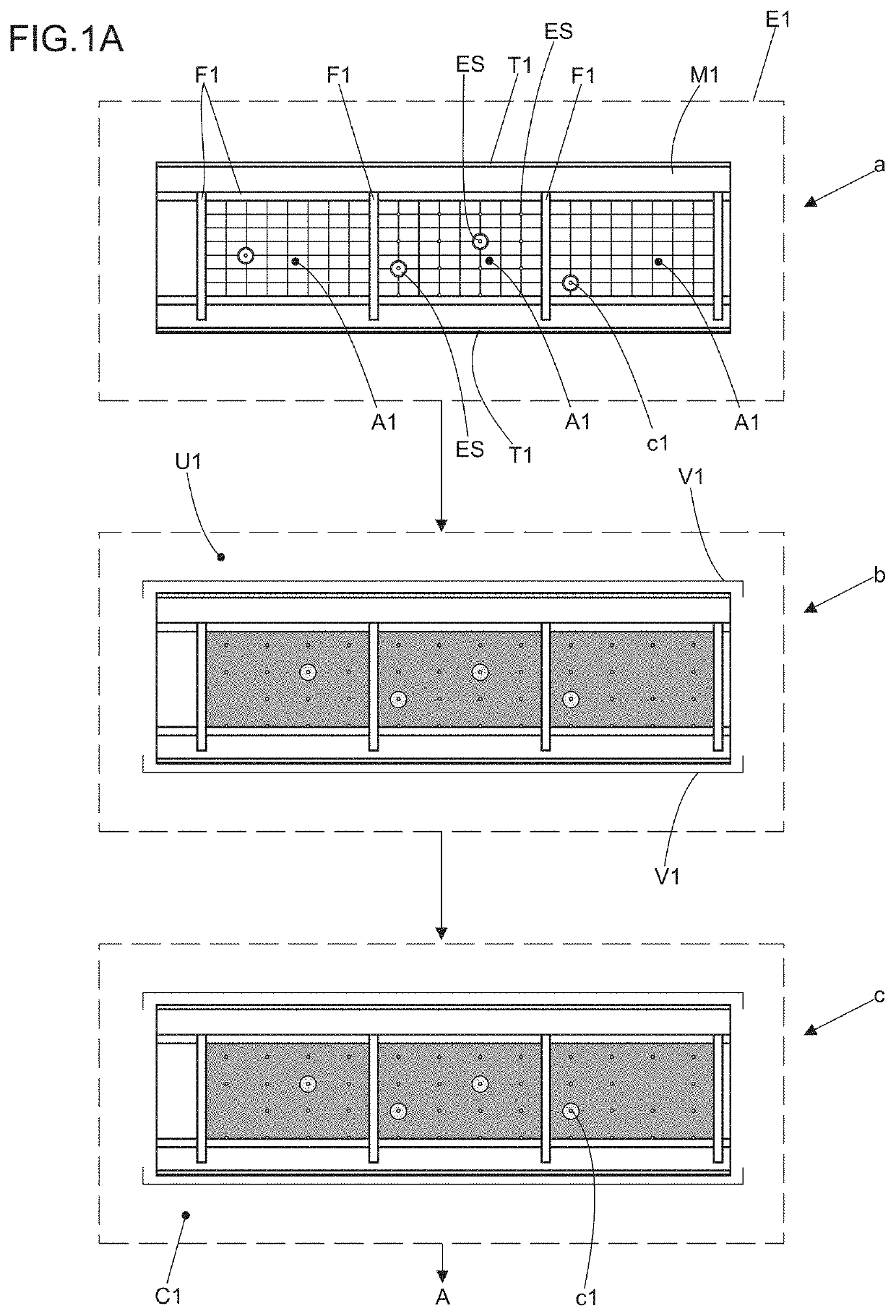 Ventilated reinforced-concrete wall module for constructing buildings in general and respective industrialized construction system