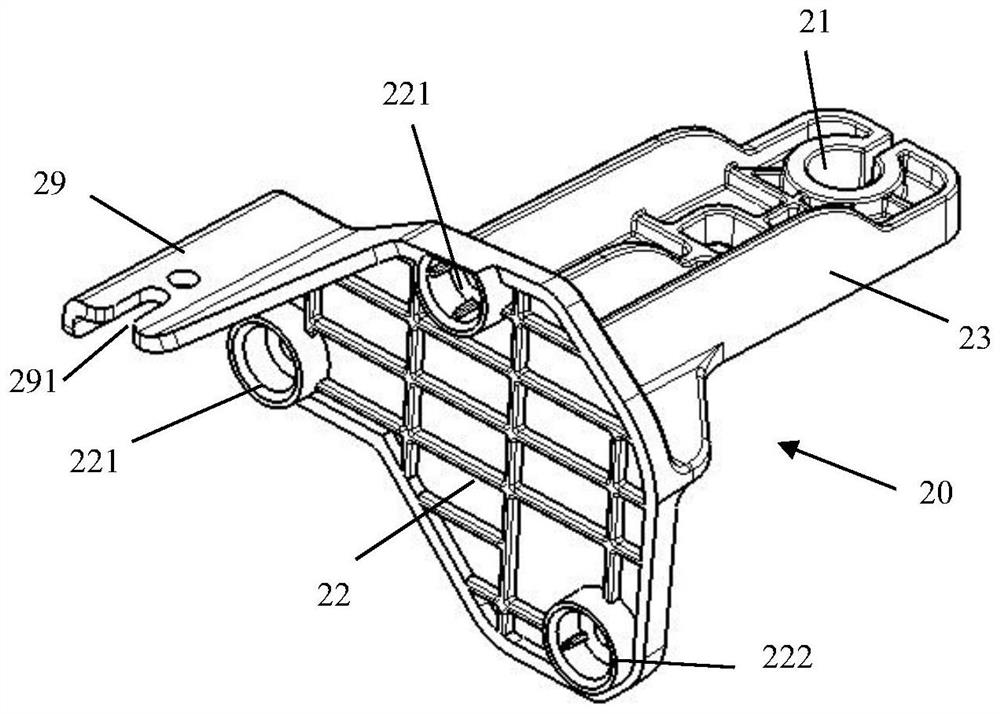 Automobile lamp mounting foot structure