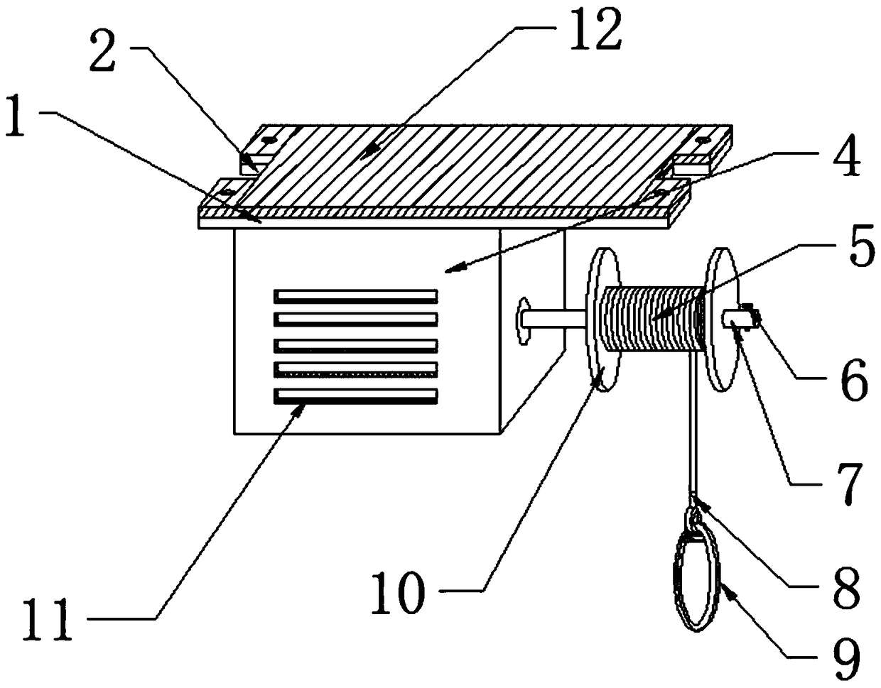 Chain type parallel lifting device for industrial manufacturing