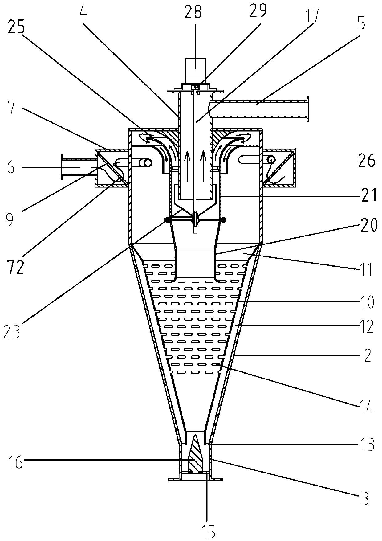 Wear-resistant hydraulic cyclone structure