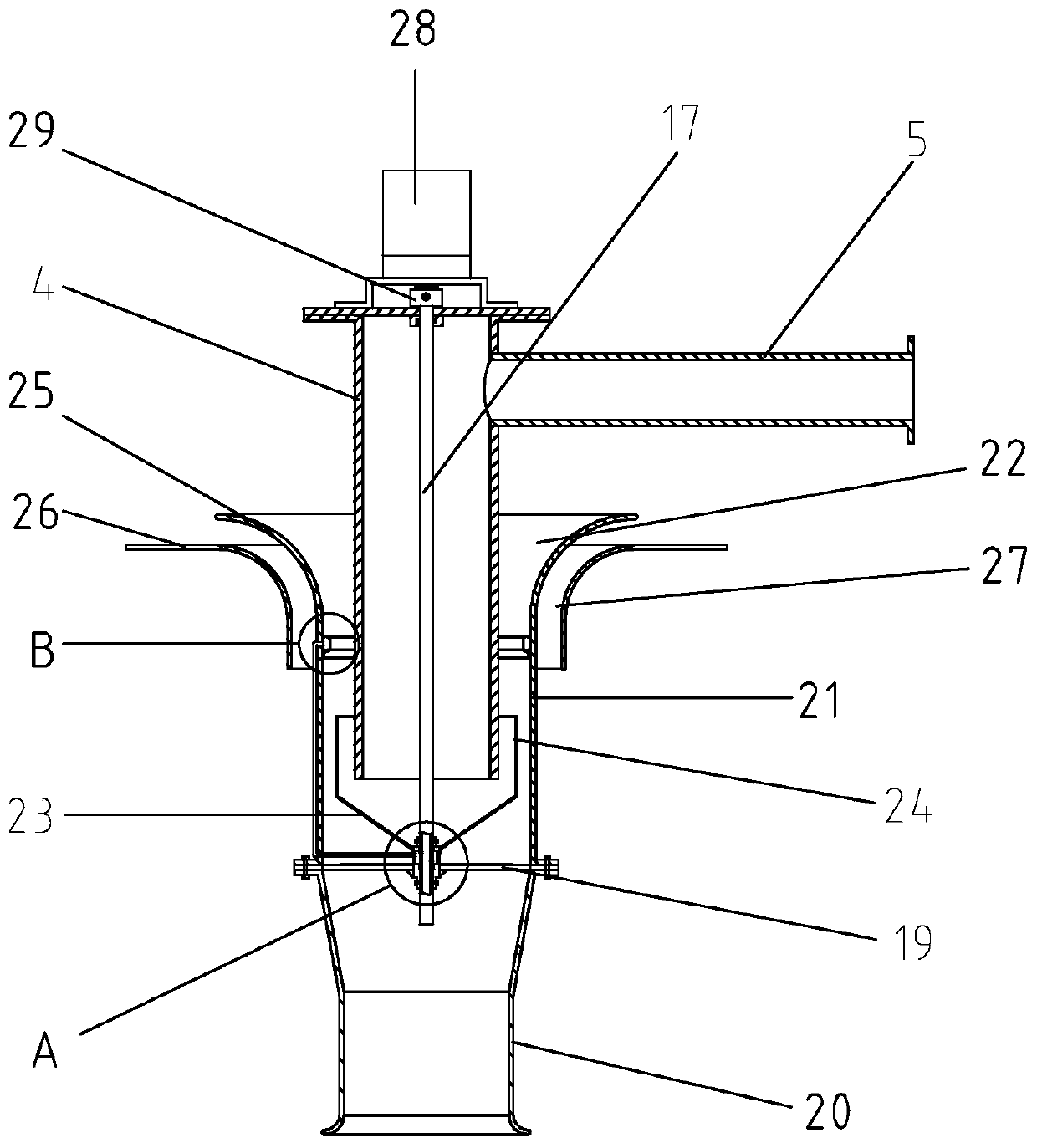 Wear-resistant hydraulic cyclone structure