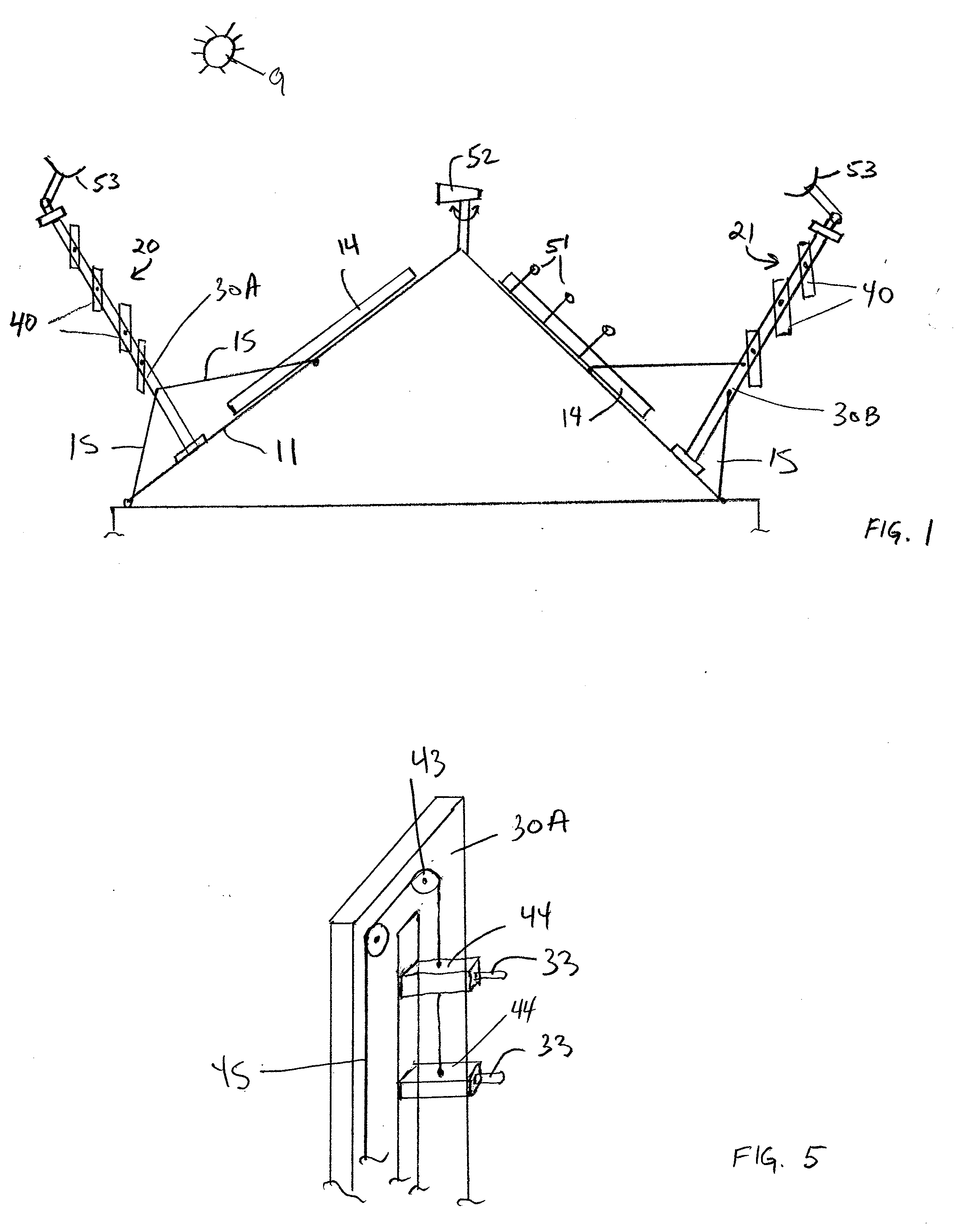 Collapsible reflector for solar panel