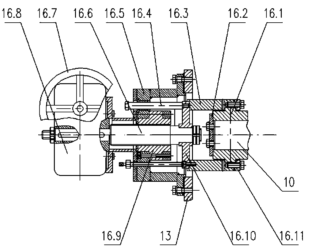 Axial micro adjusting method for side clearance of meshed cutter head of side crusher