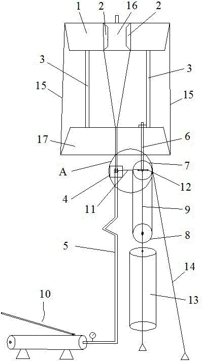 Hydraulic loading device for loading explosive in large-angle deep hole