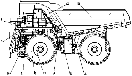 Electric wheel dump truck