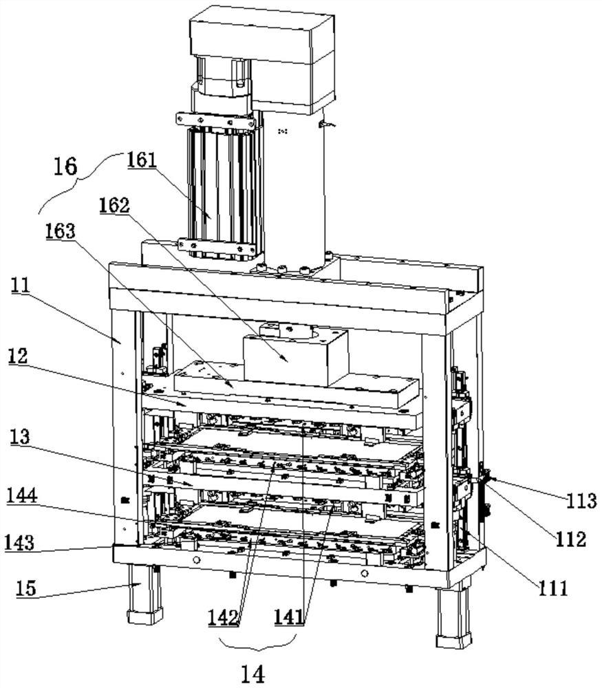 Hot press and product feeding and discharging method