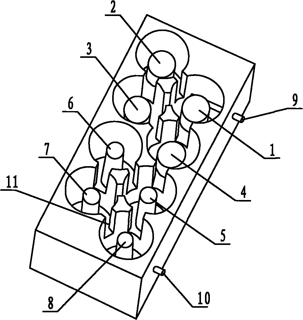 Cross coupling flying rod-free microwave filter with multiple transmission zeros