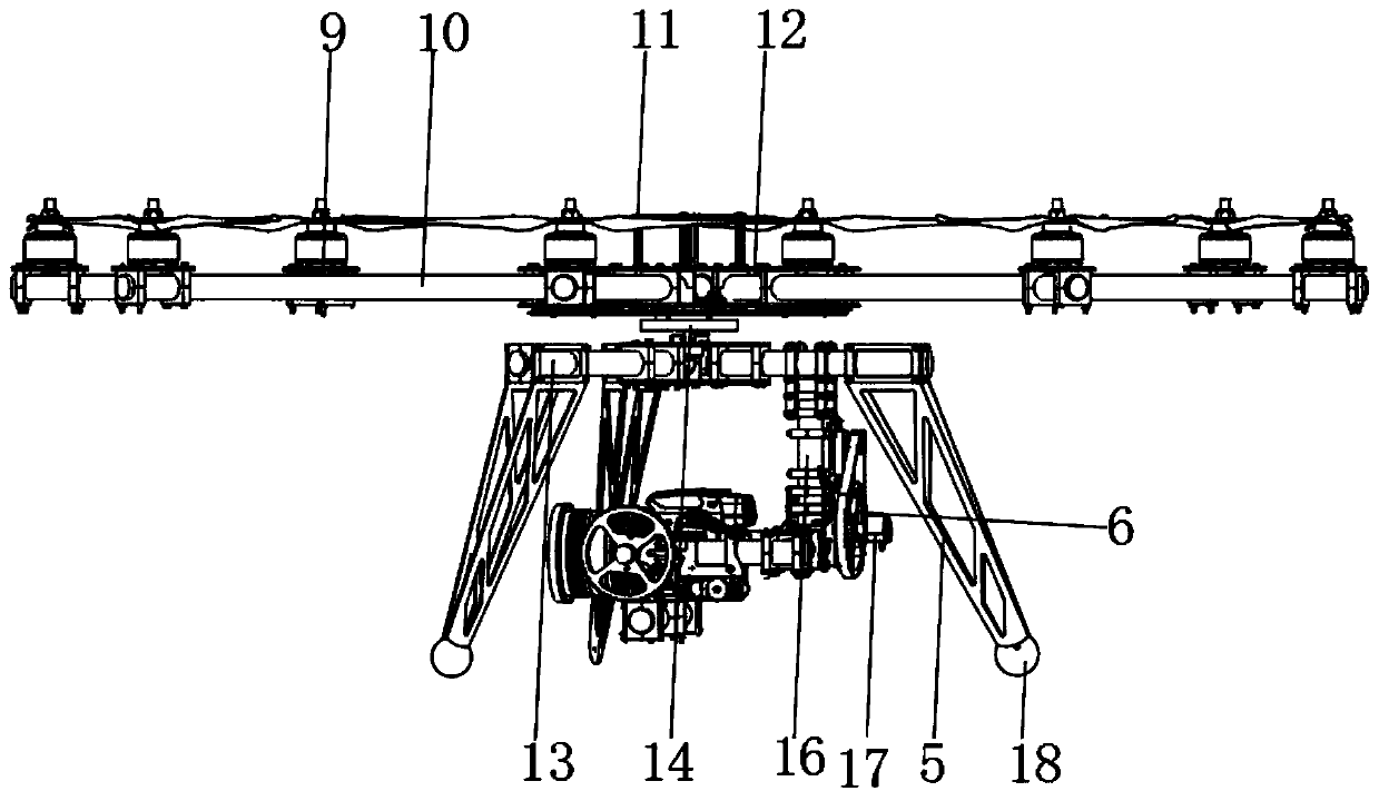 Tripod leg module combined rotor unmanned aerial vehicle for environment survey