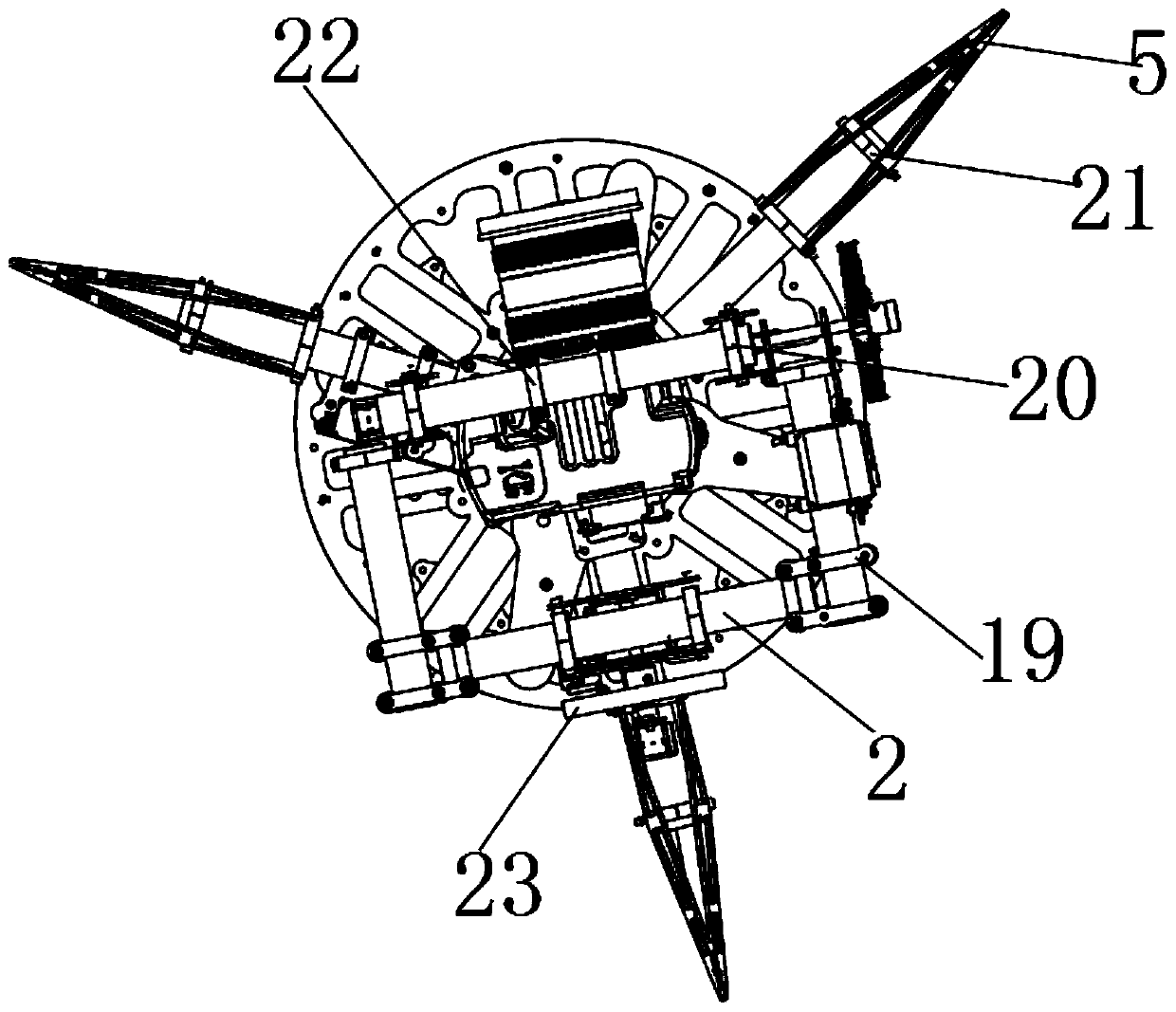 Tripod leg module combined rotor unmanned aerial vehicle for environment survey