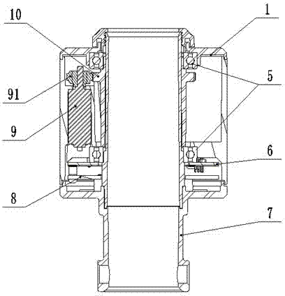 Fan rotating method and device of solar outdoor fan umbrella