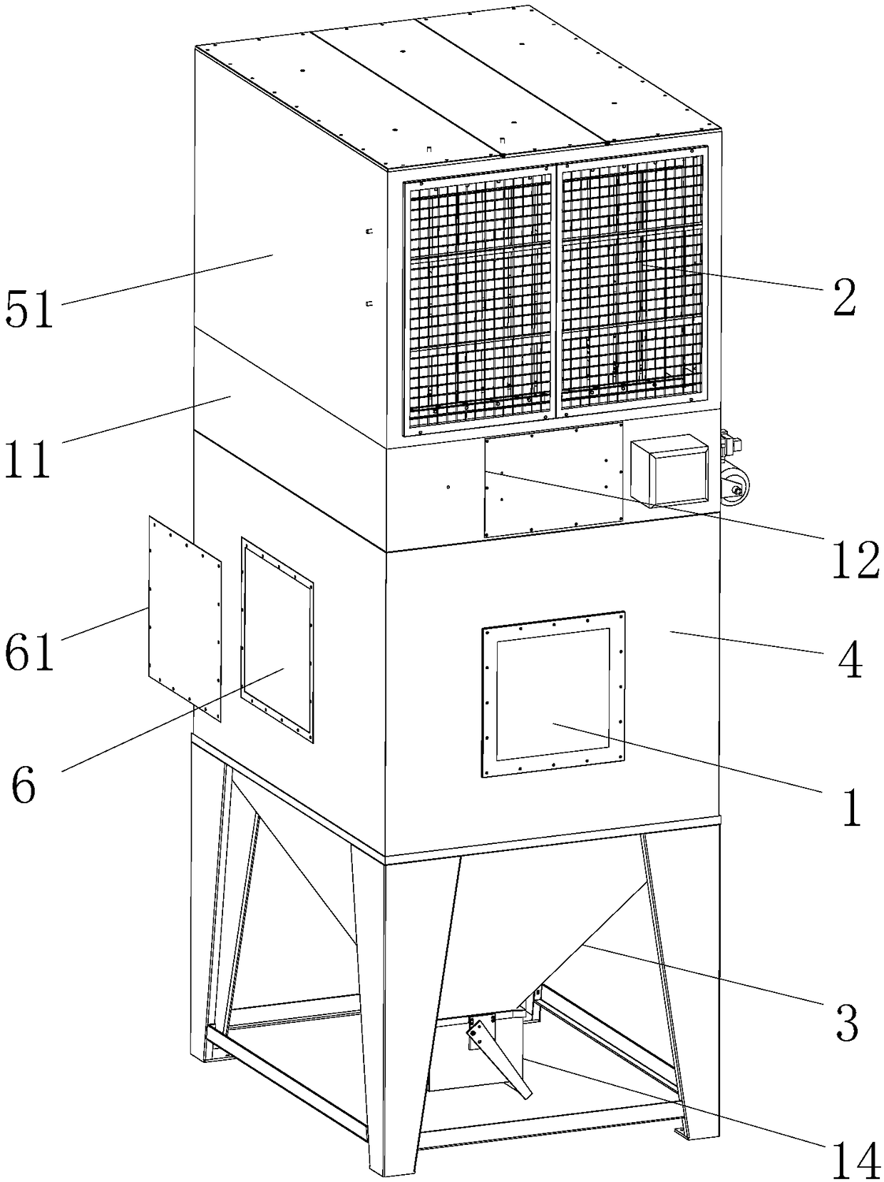 Dust filtering device