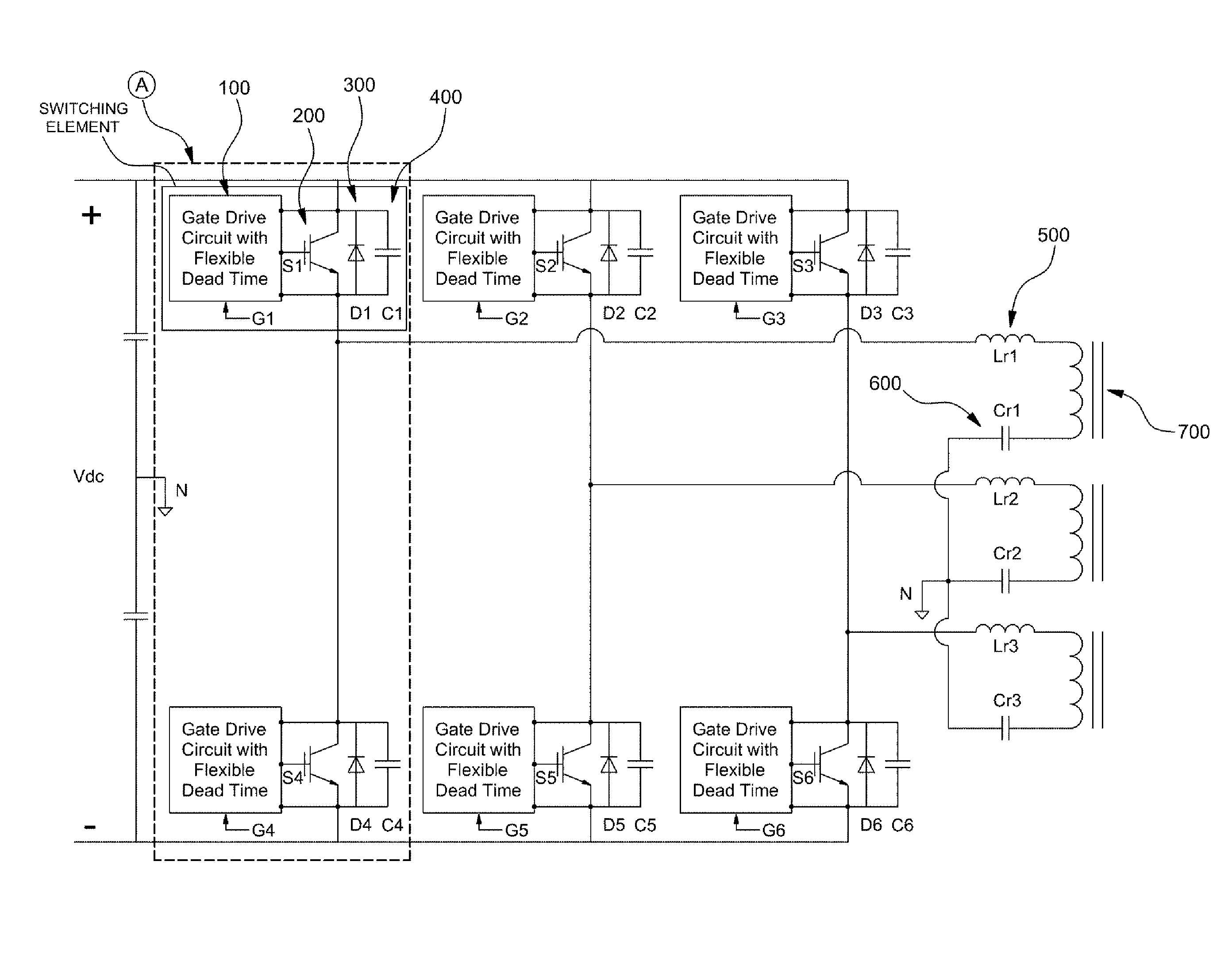 High precision DC to DC converter with wide load range and gate drive circuit for use therein