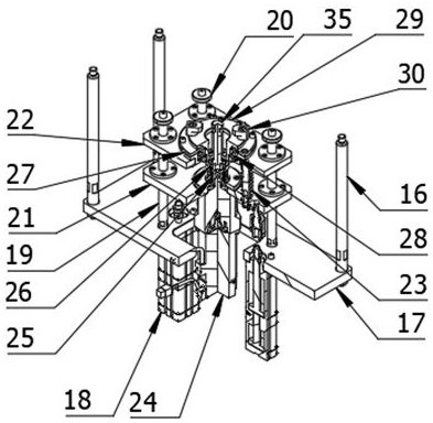 Automatic feeding, positioning, conveying and press-fitting system for stator end cover