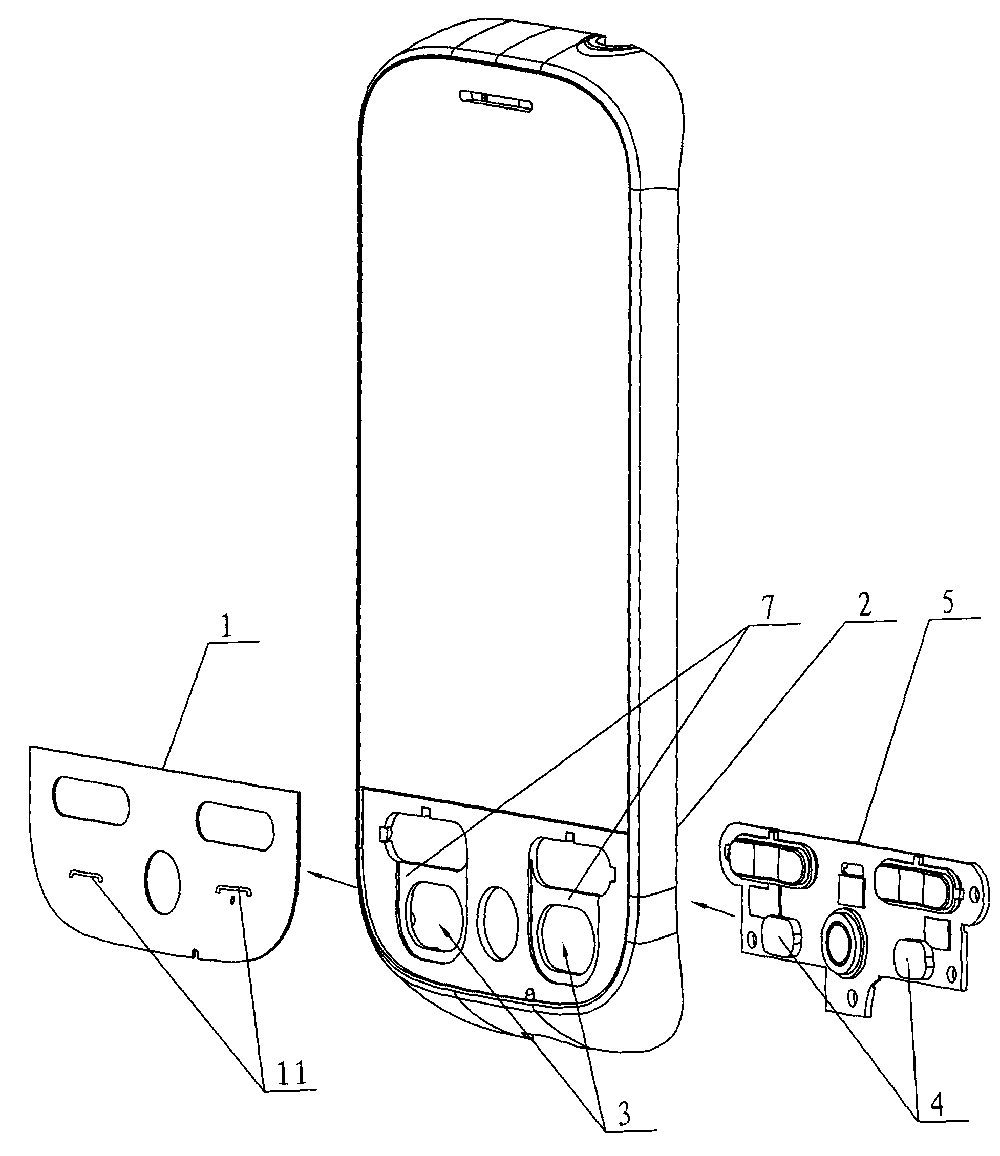 Key structure and portable mobile terminal