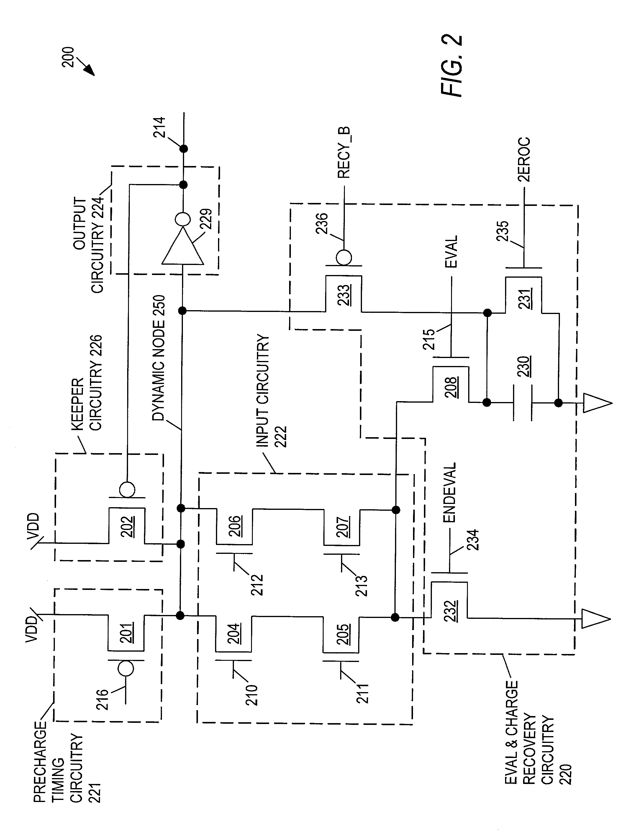 Charge recovery for dynamic circuits