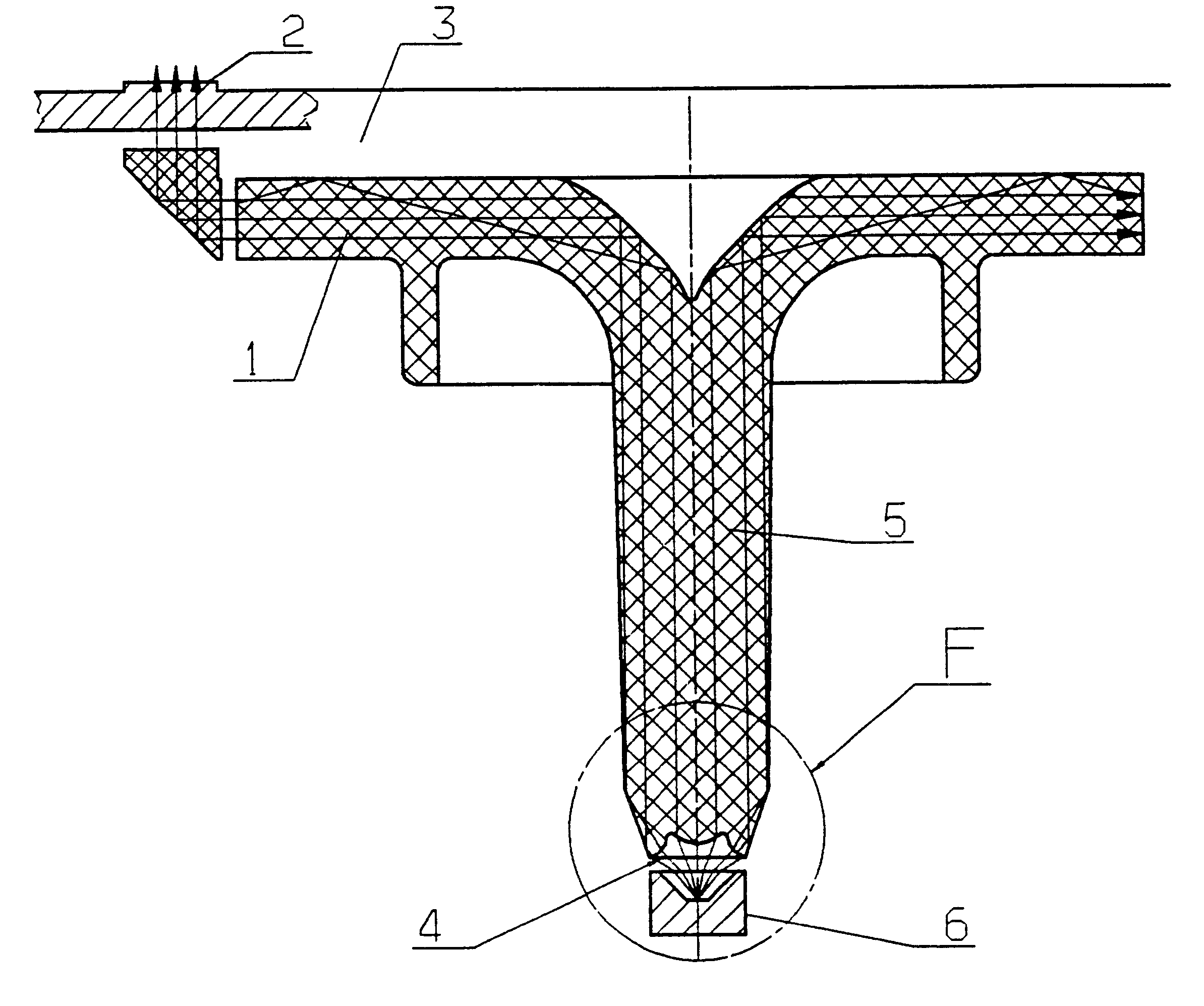 Mushroom-shaped light guide