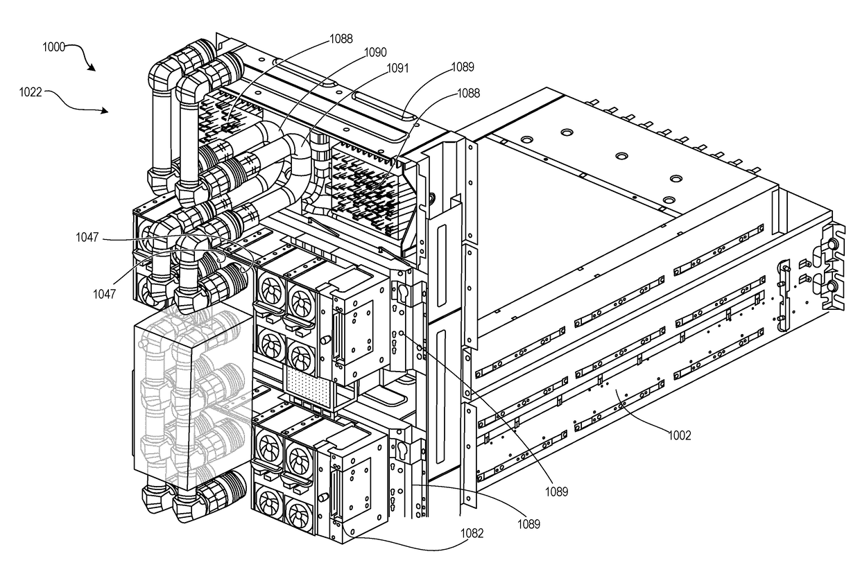 Liquid flow control based upon energy balance and fan speed for controlling exhaust air temperature