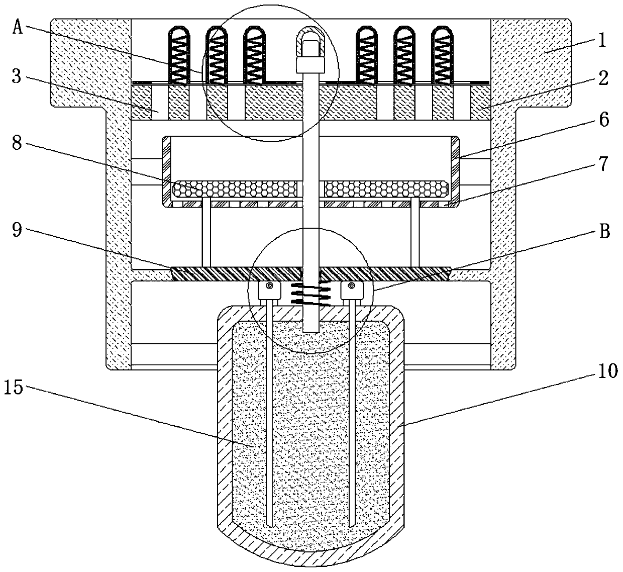 Self-draining and deodorizing environment-friendly floor drain based on liquid buoyancy